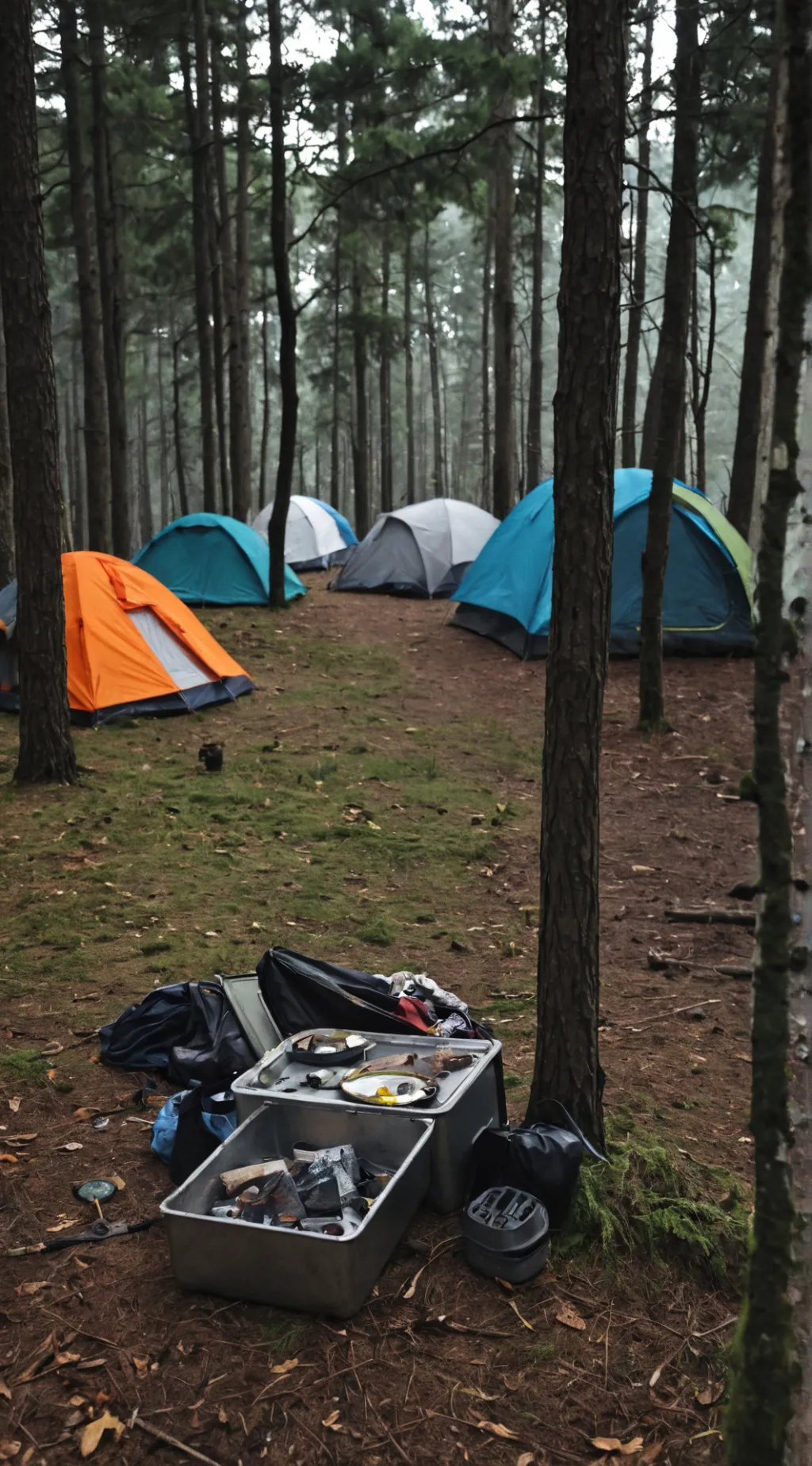 ai character: scary camp  background