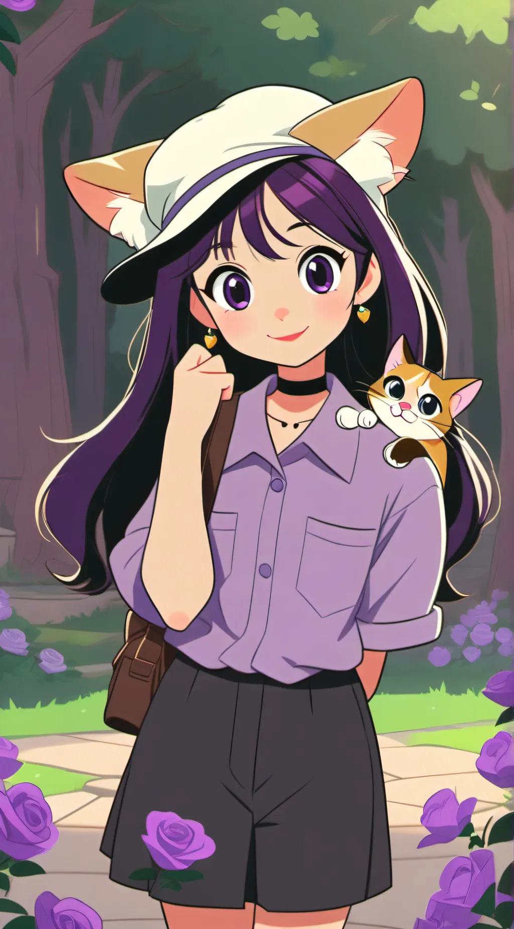 ai character: flower  background