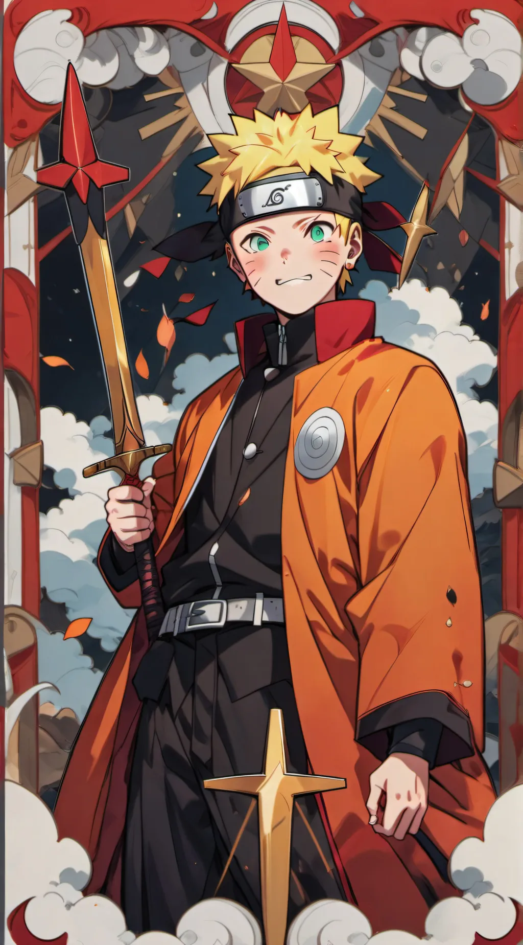 ai character: Naruto VS Sasuke background