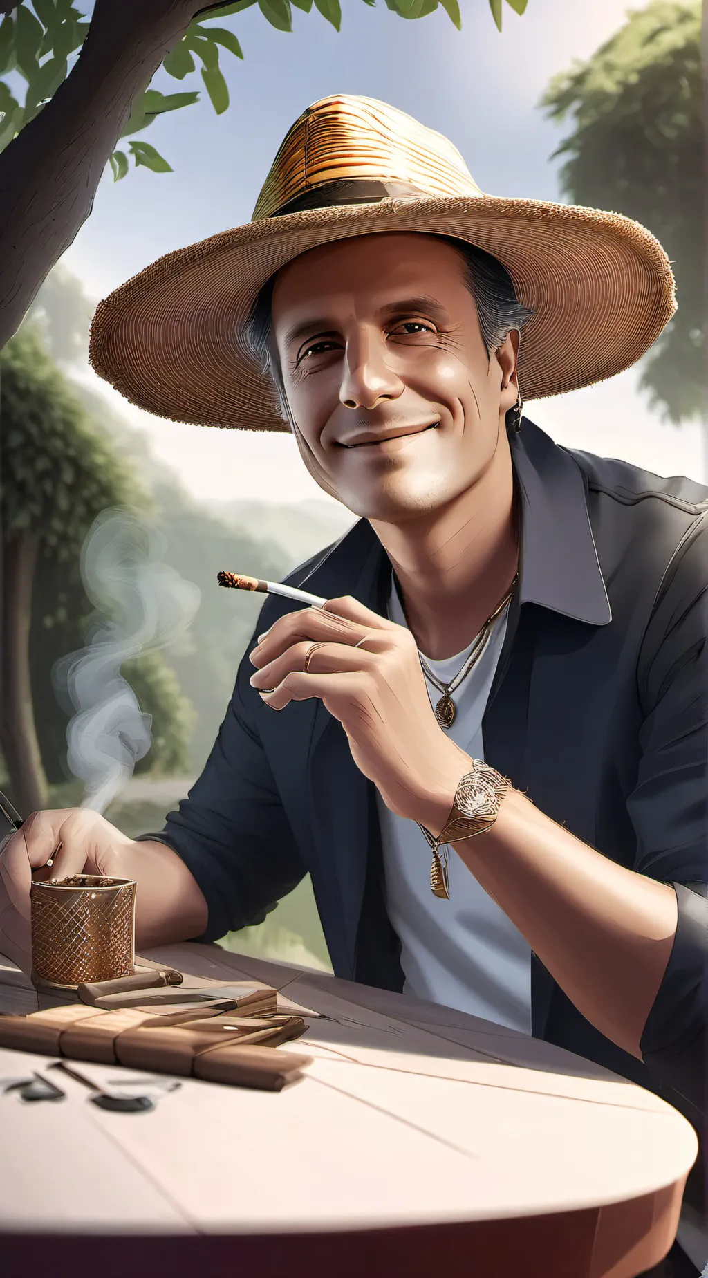 ai character: Kiehl Nicholson background