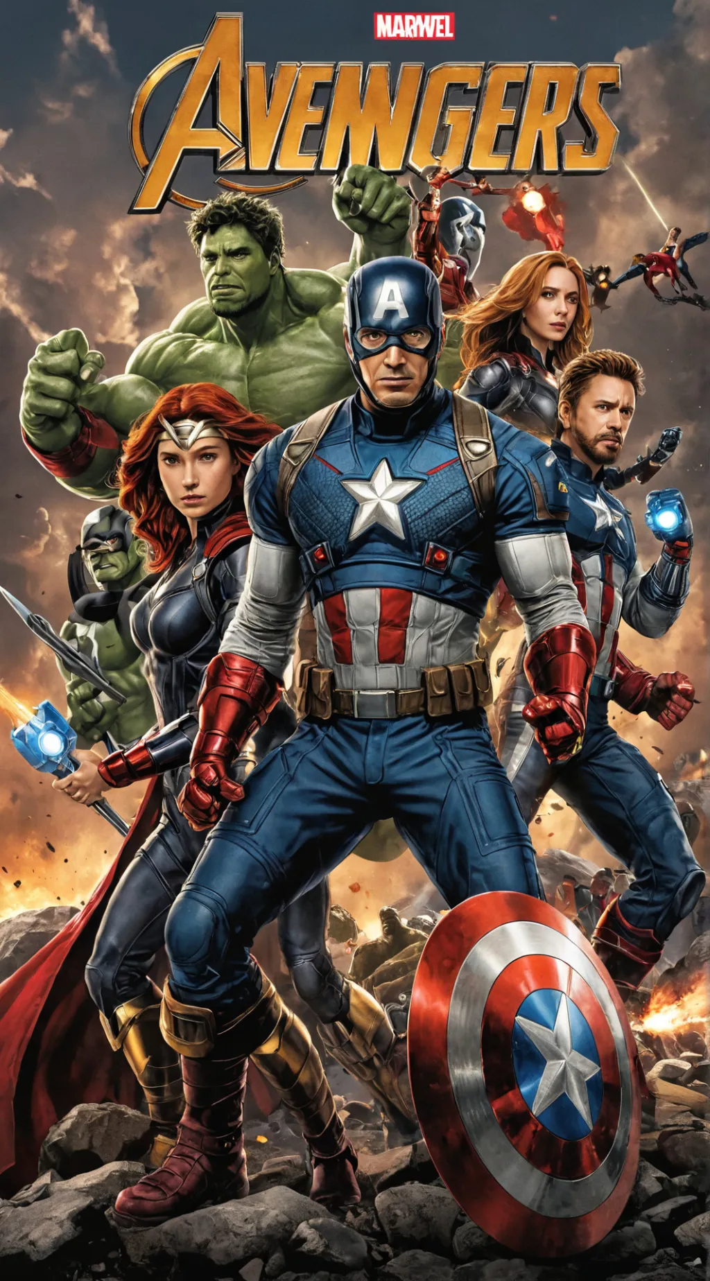 ai character: avengers sick background