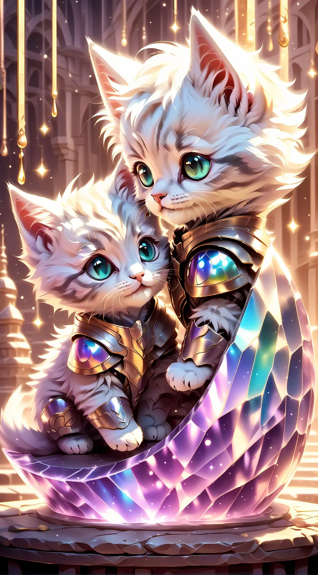 ai character: crystal ' diamond background