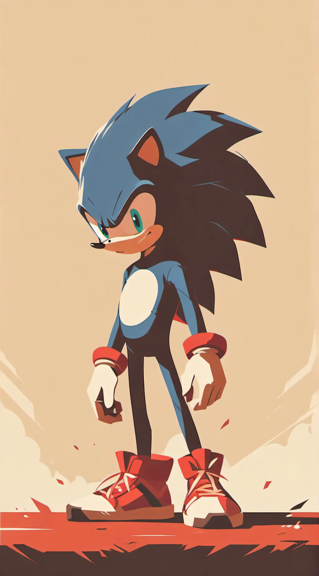 ai character: Sonic the hedgehog background