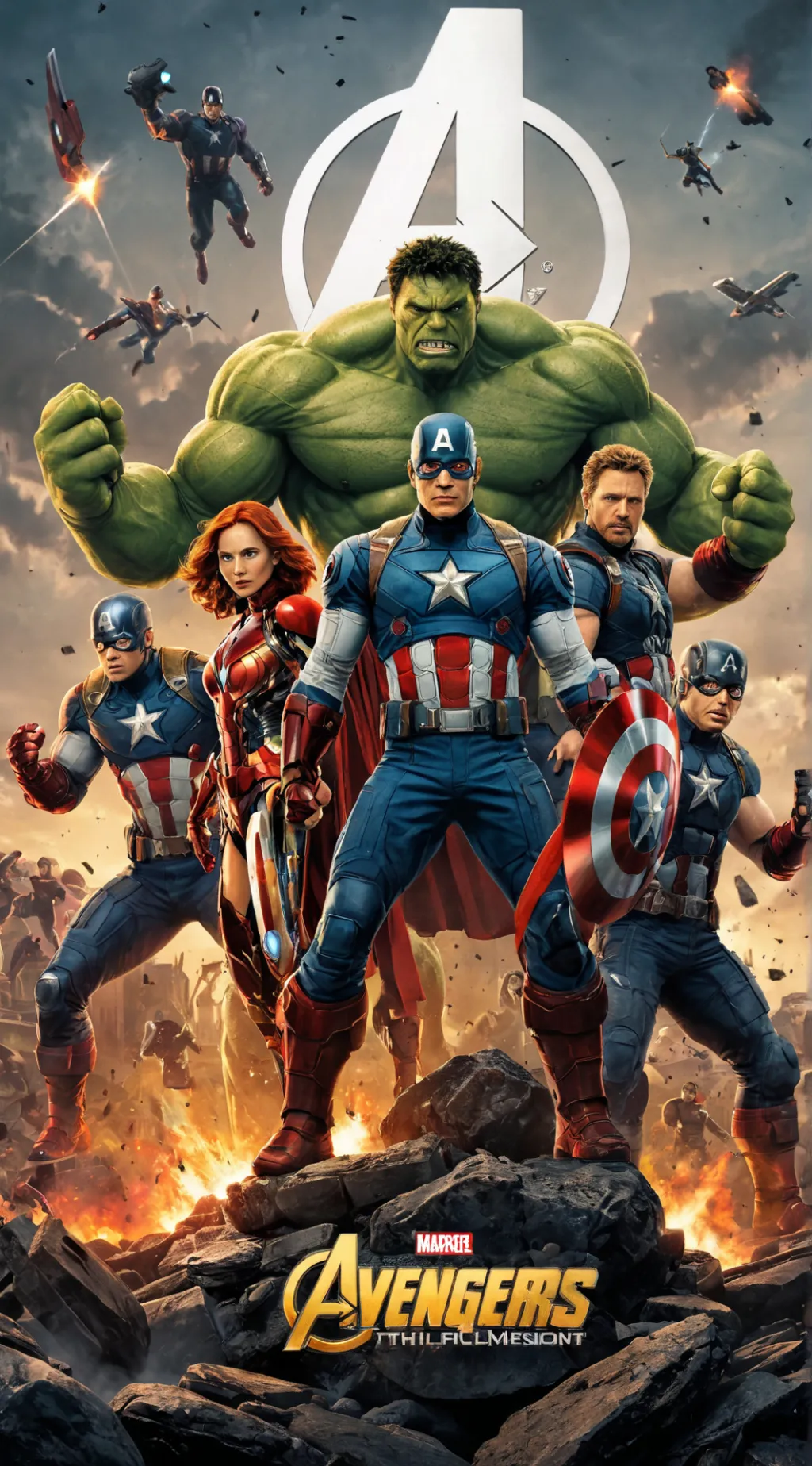 ai character: avenger sick background