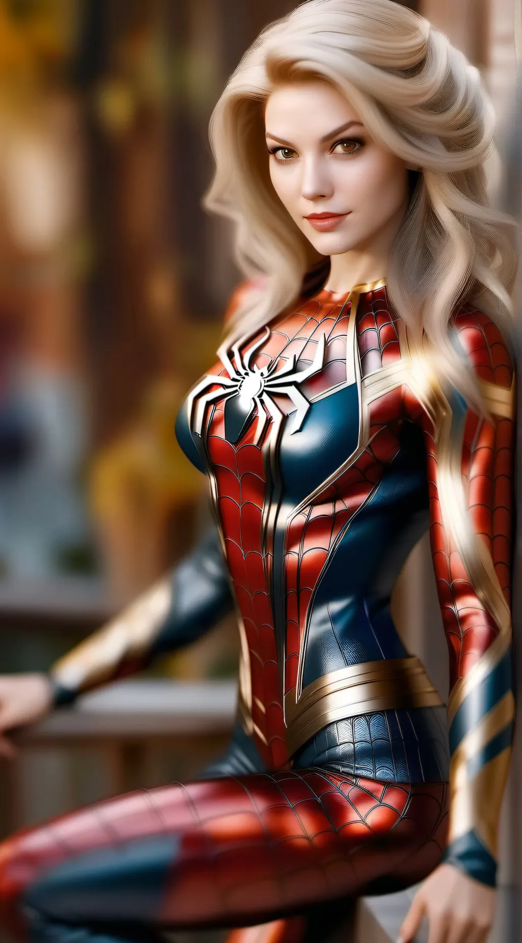ai character: spider gwen background