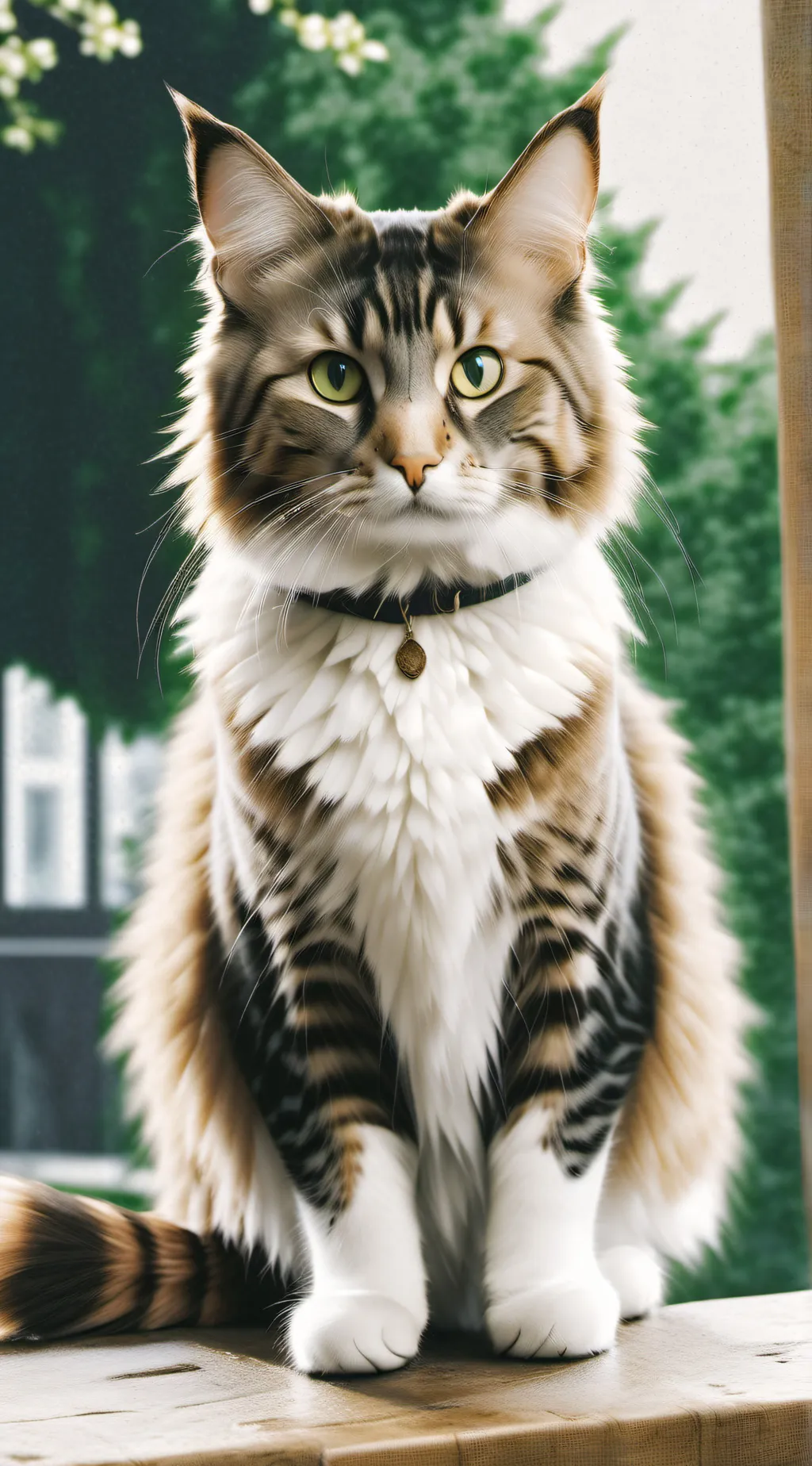 ai character: male cat background