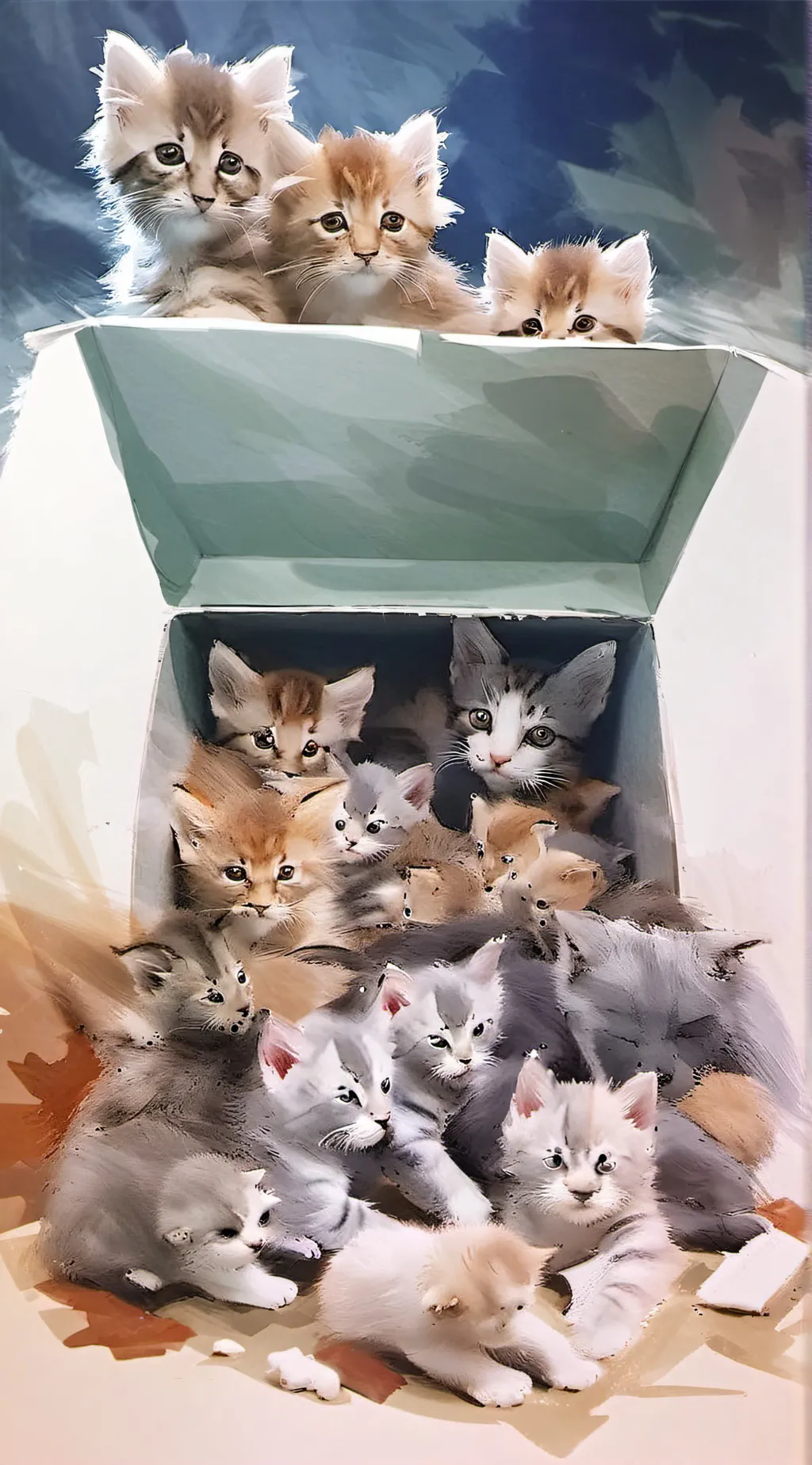 ai character: Mama cat background