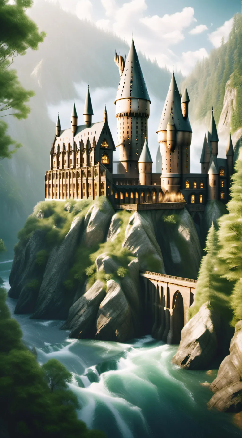 ai character: Hogwarts 🩷🩷🩷 background