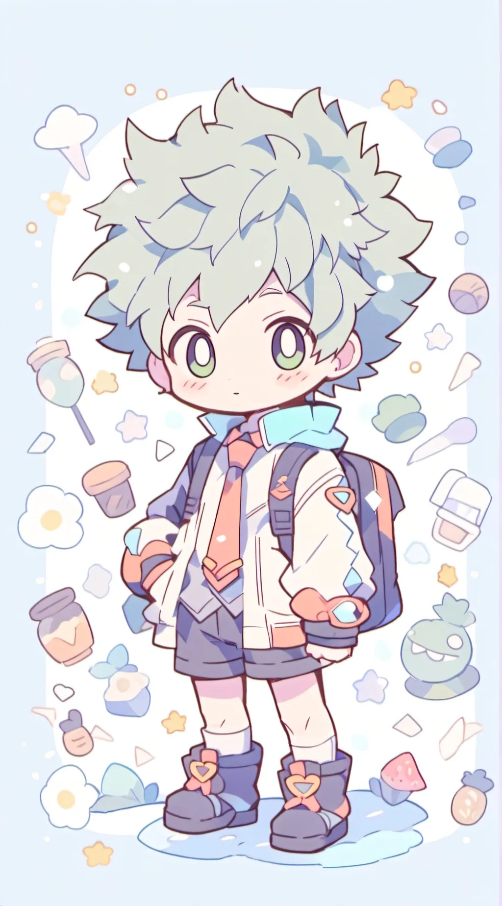 ai character: baby deku background