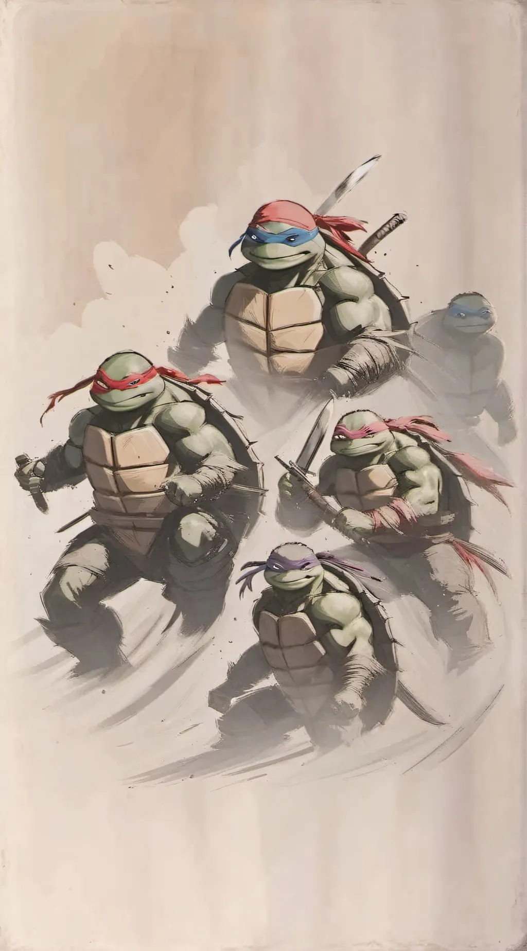 ai character: TMNT 2018 background
