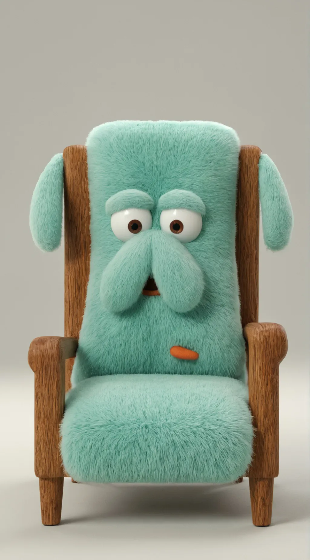 ai character: Squidward on chair background