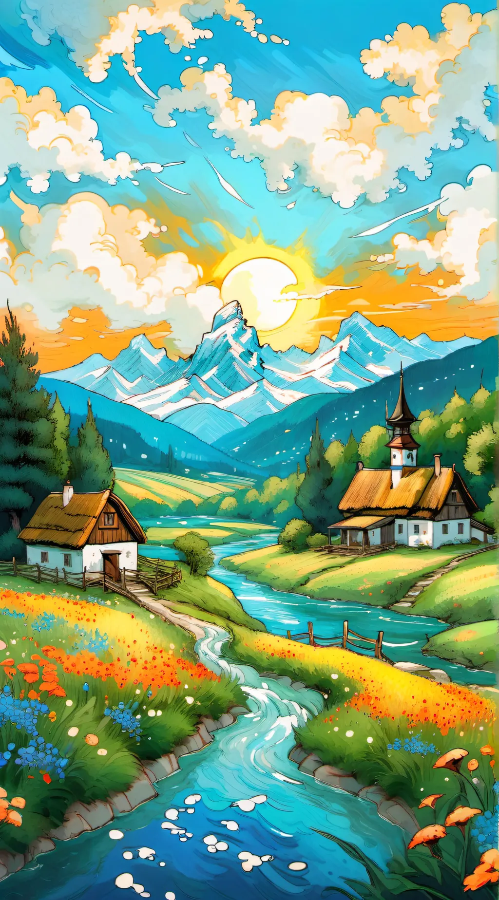 ai character: country humans  background