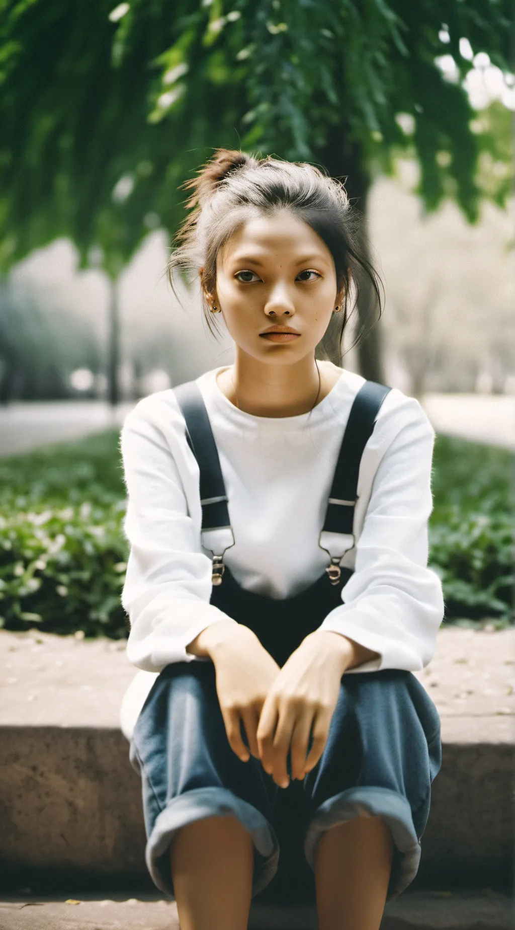 ai character: ugly girl  background