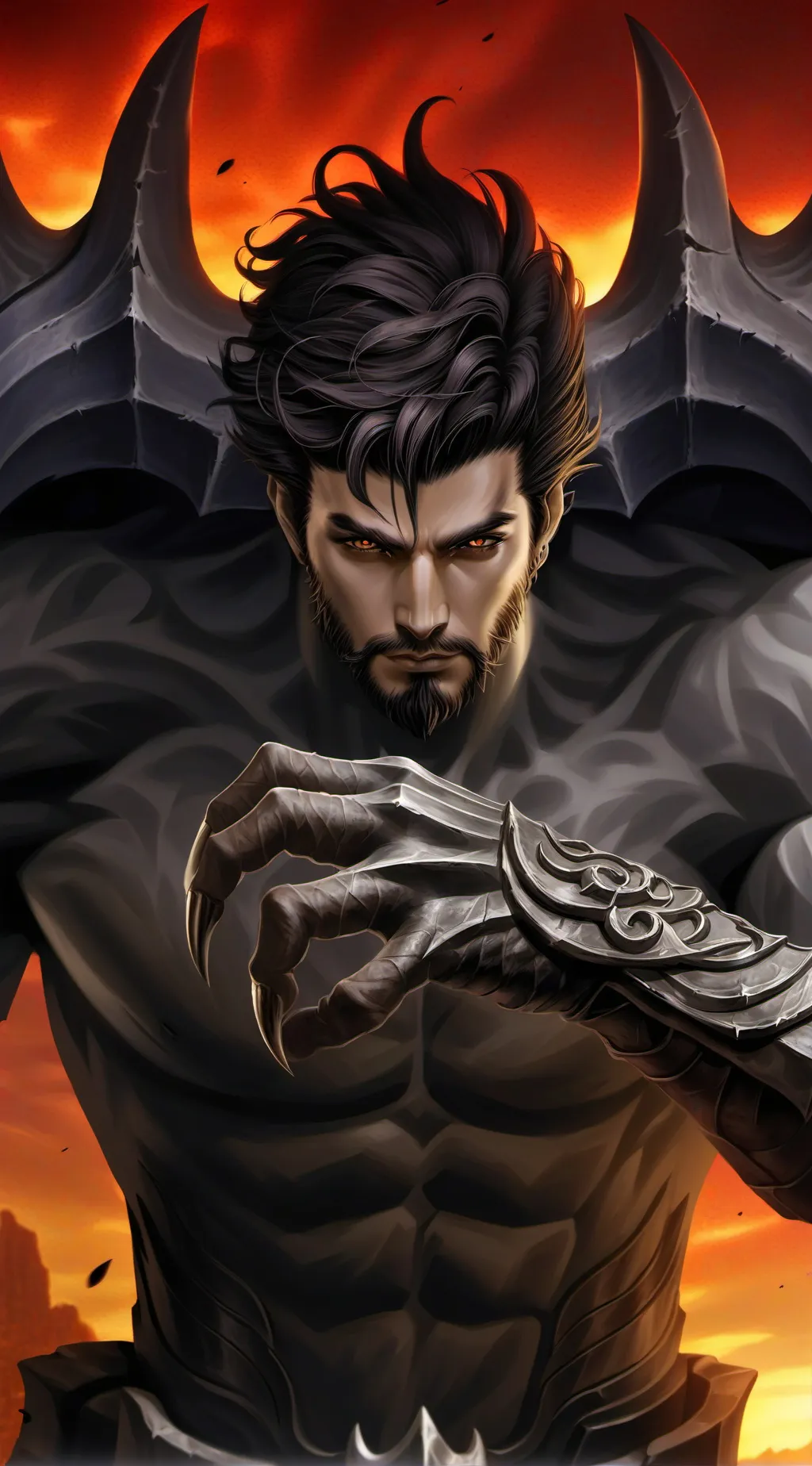 ai character: king of hell background