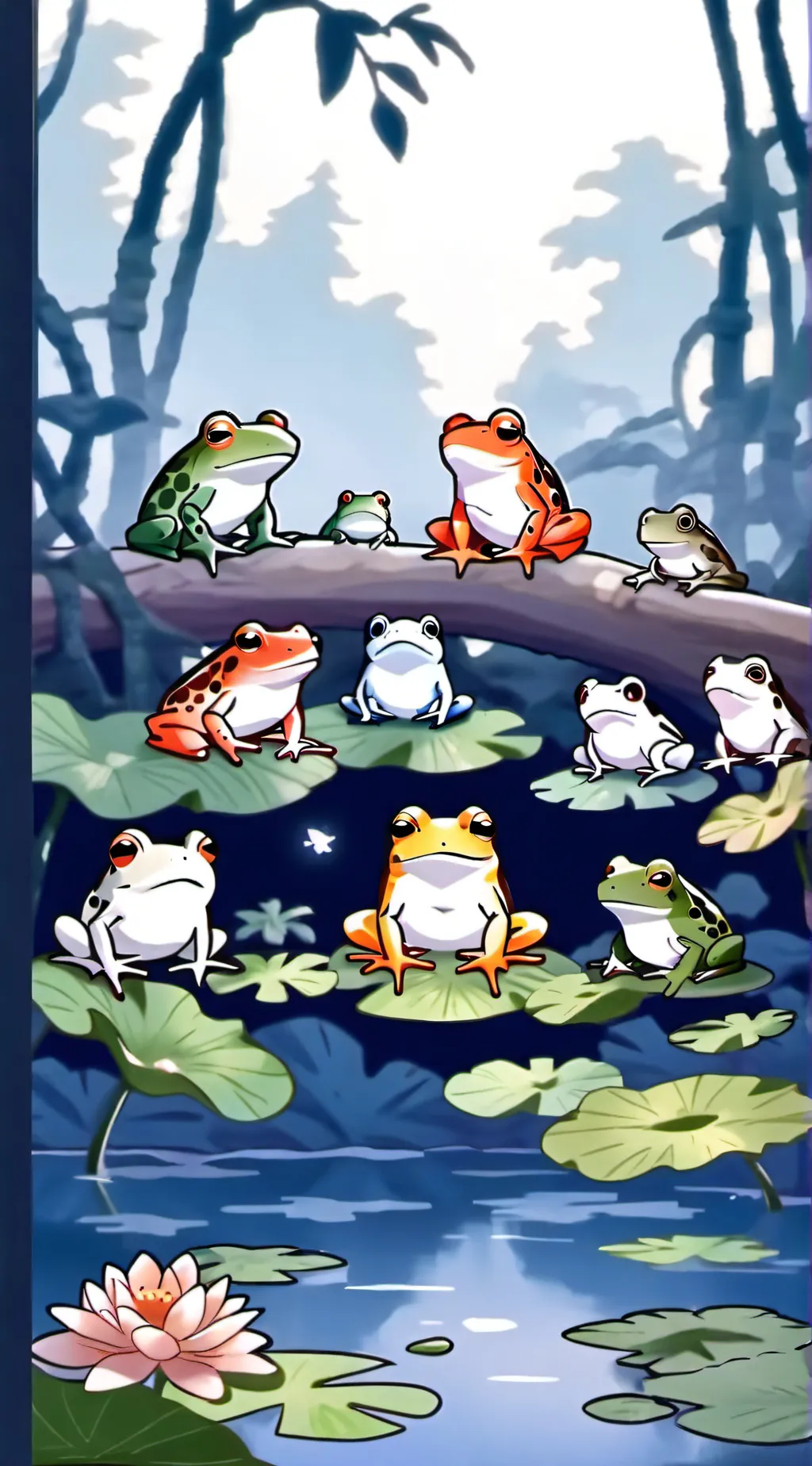 ai character: Frog background