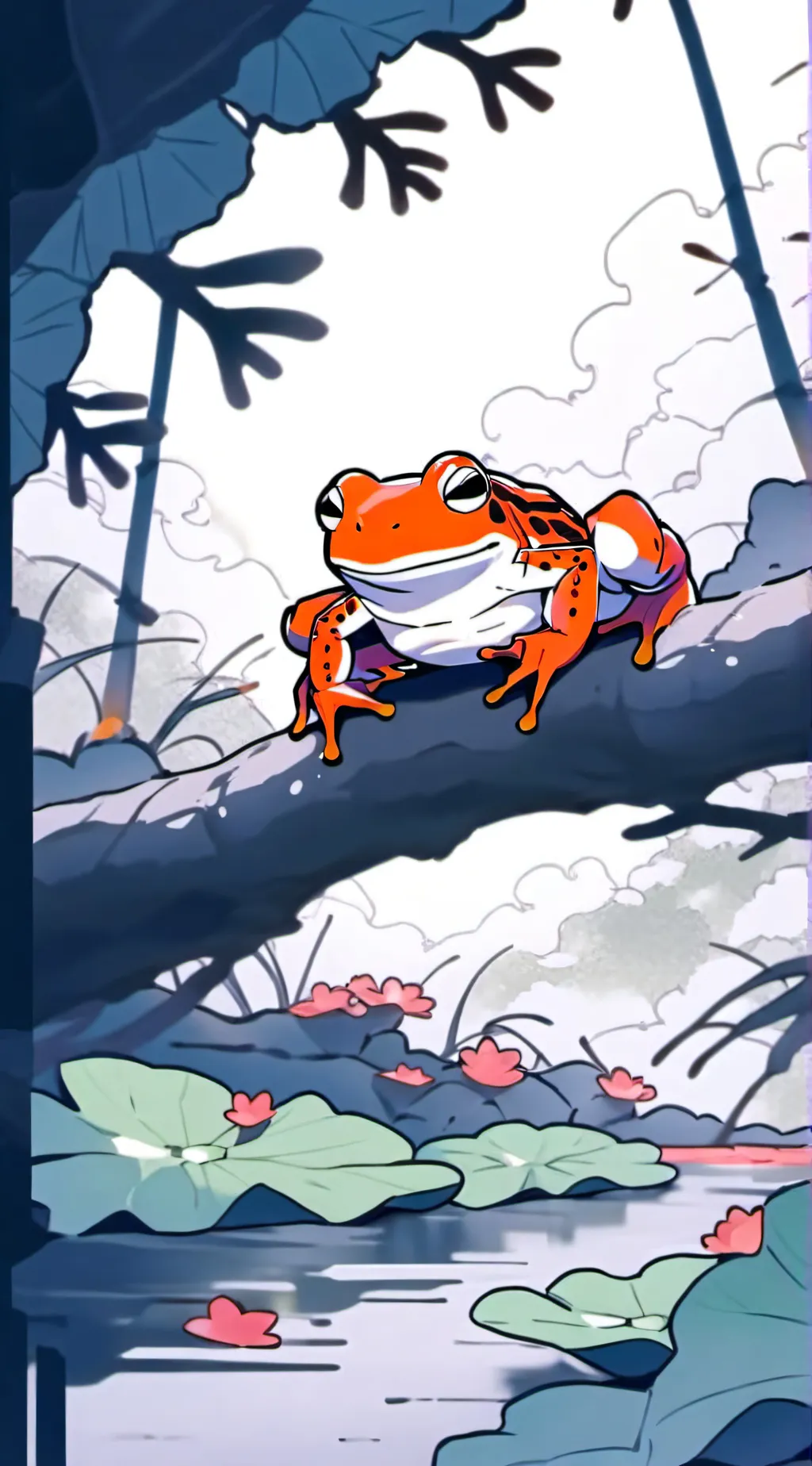 ai character: frog background
