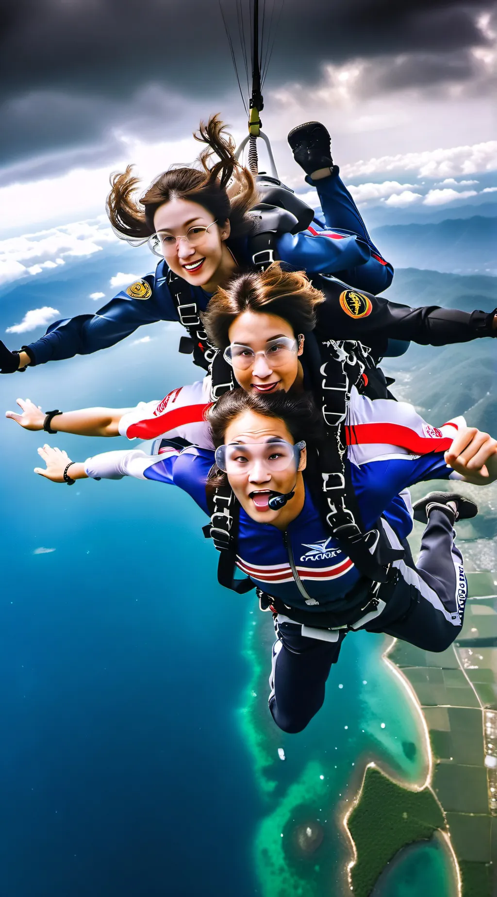 ai character: Skydiving background