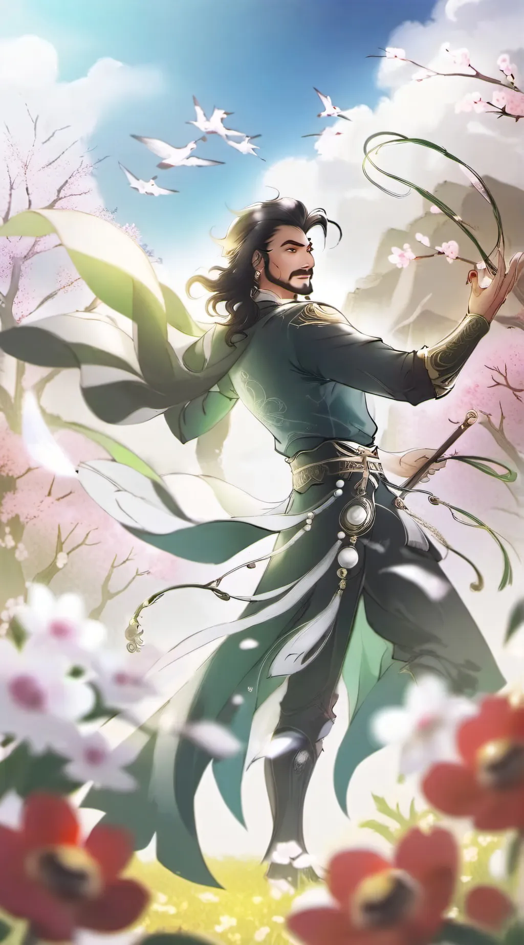 ai character: Amarendra bahubali background