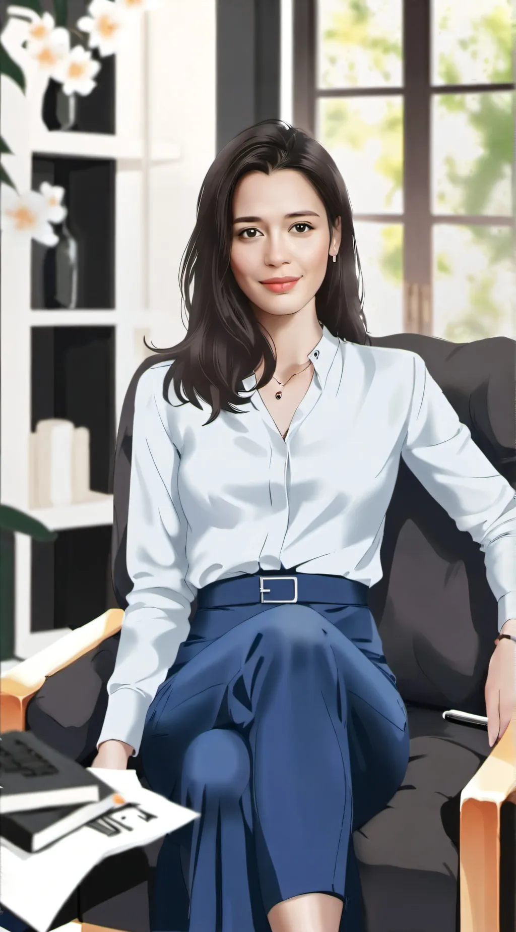 ai character: Lilyac  background