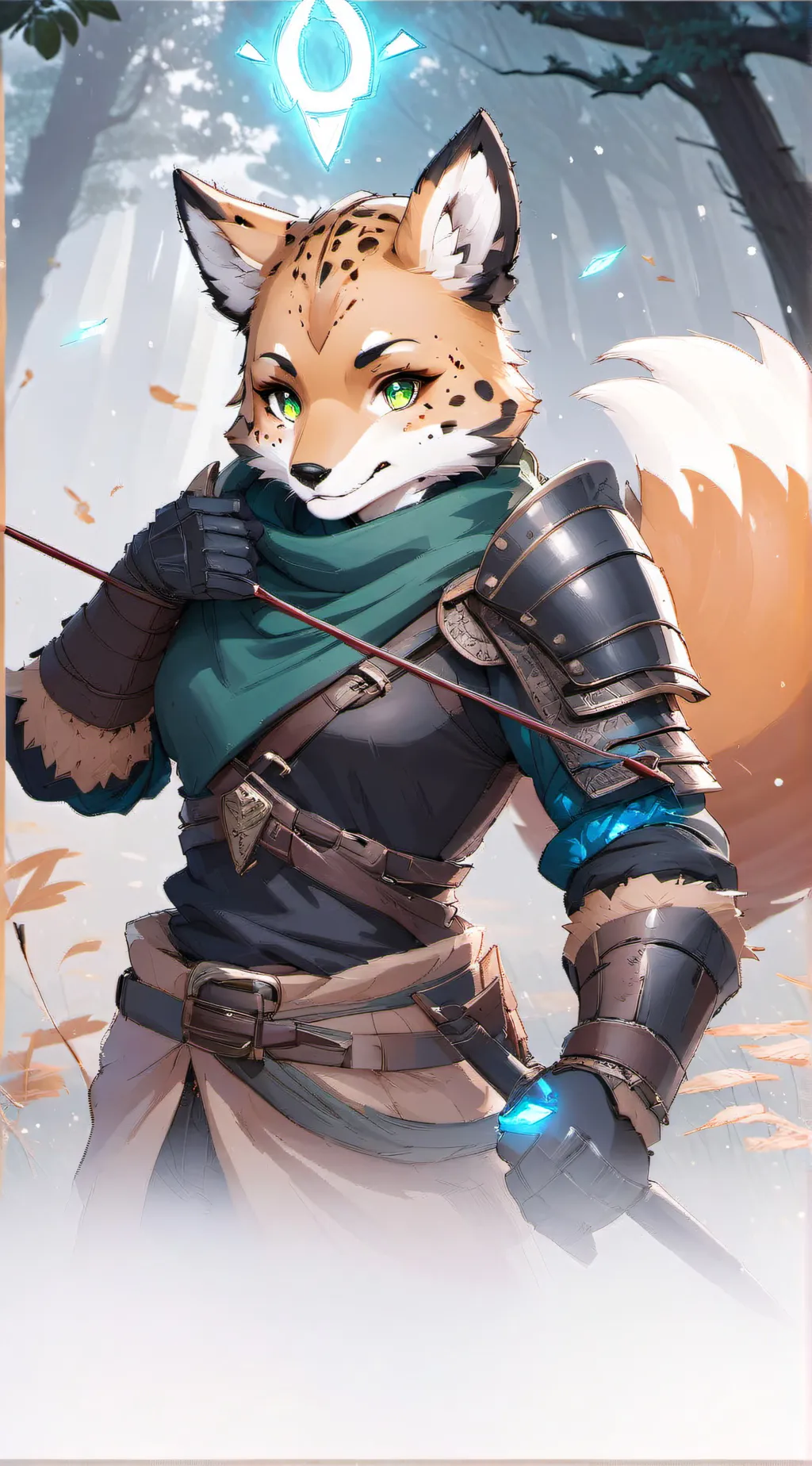 ai character: Viv BlueArrow background