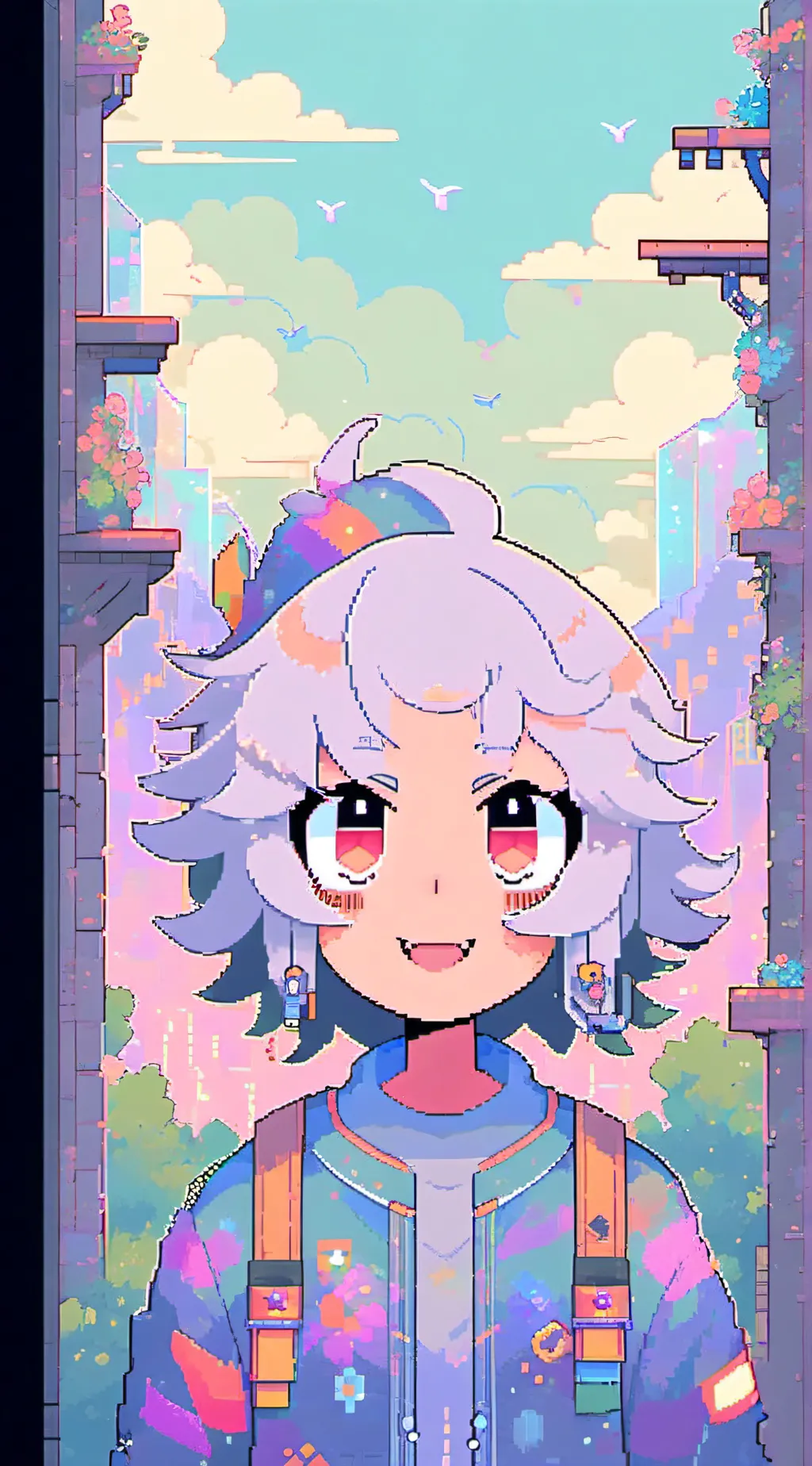 ai character: Lilac background