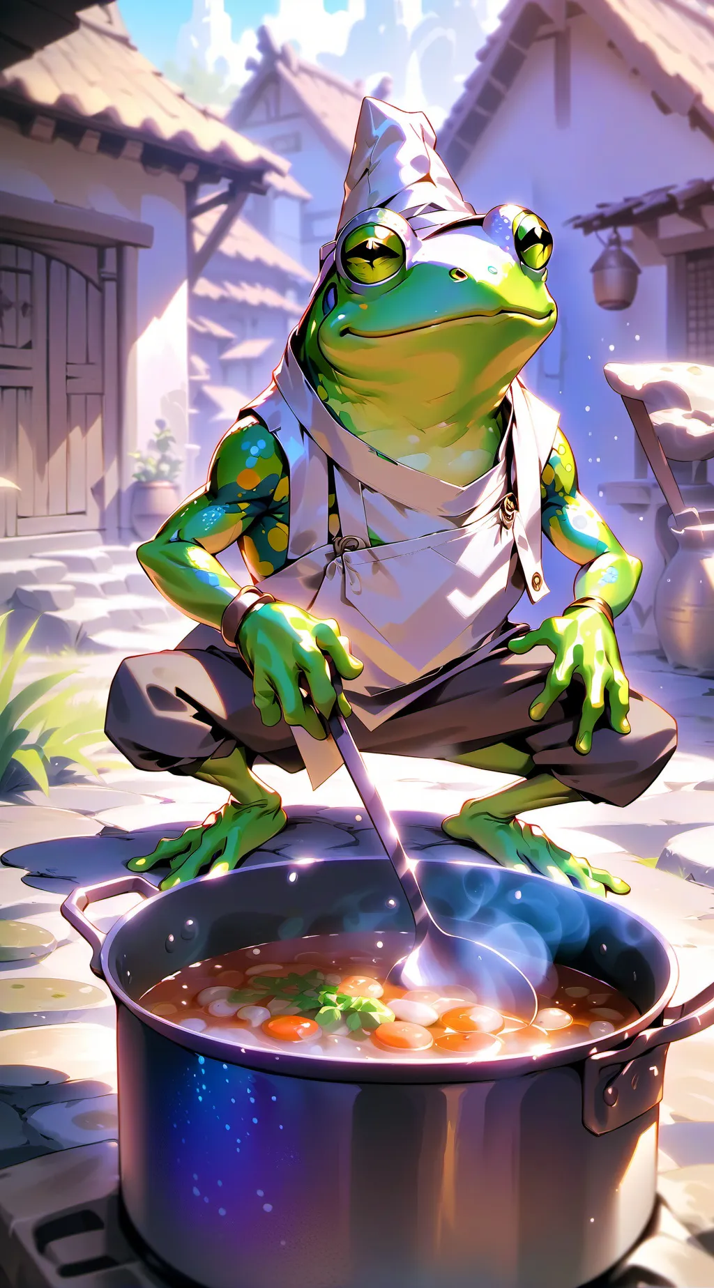 ai character: Bungo the Frog background