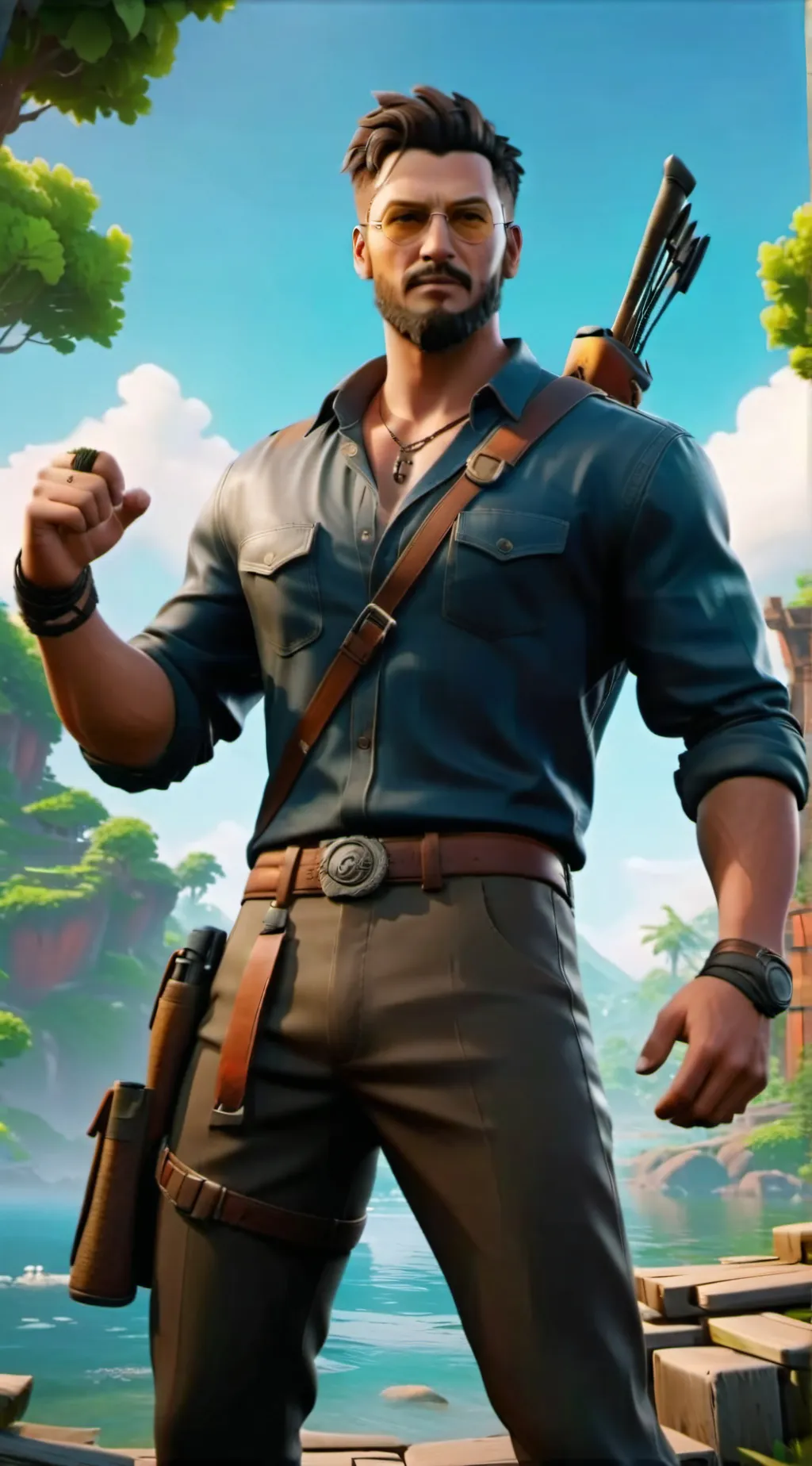 ai character: Fortnite kid background