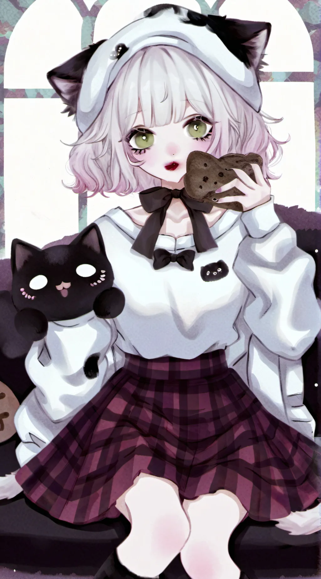 ai character: Cat girl background