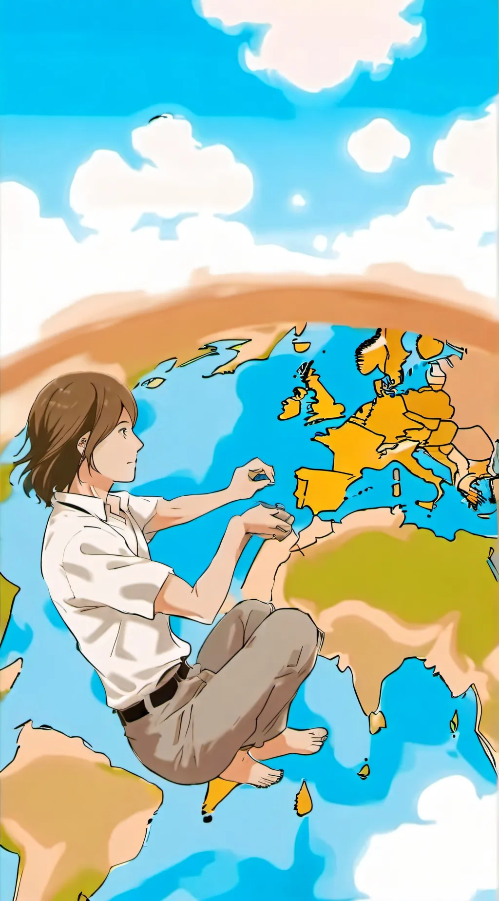 ai character: naked earth world  background