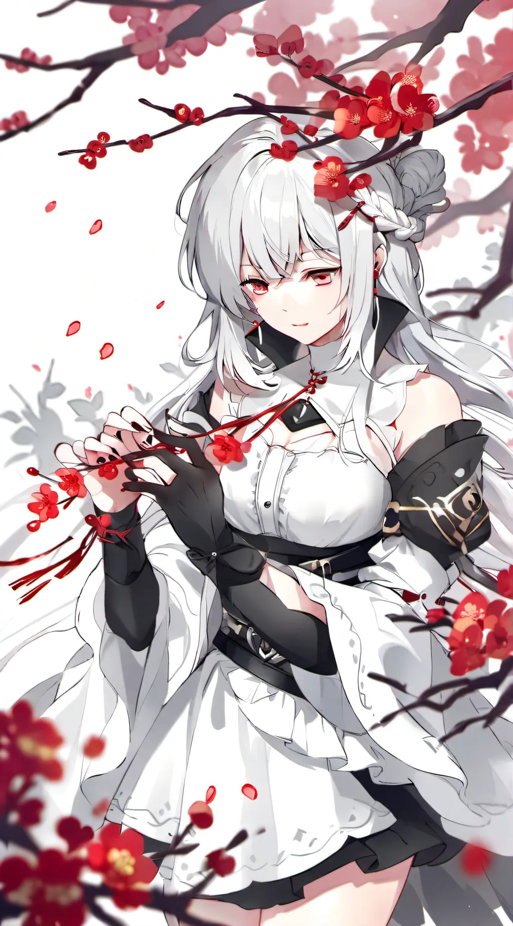ai character: cute flirt wither background