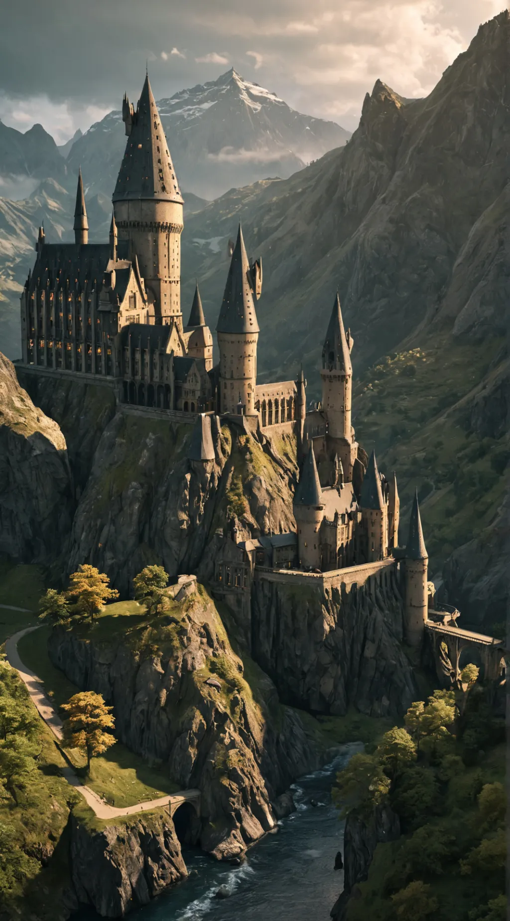 ai character: Hogwarts  background