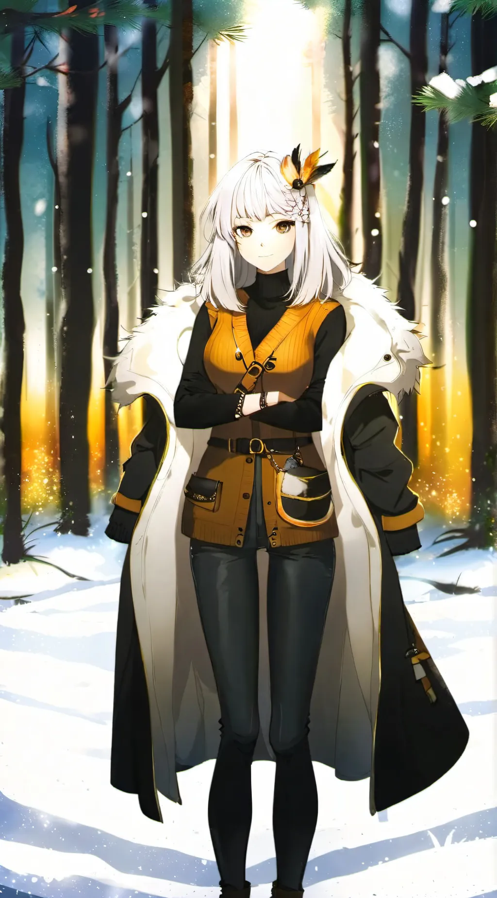 ai character: Winter background