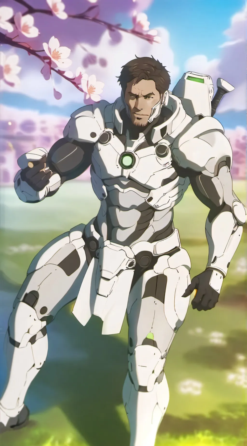 ai character: titan cameraman background