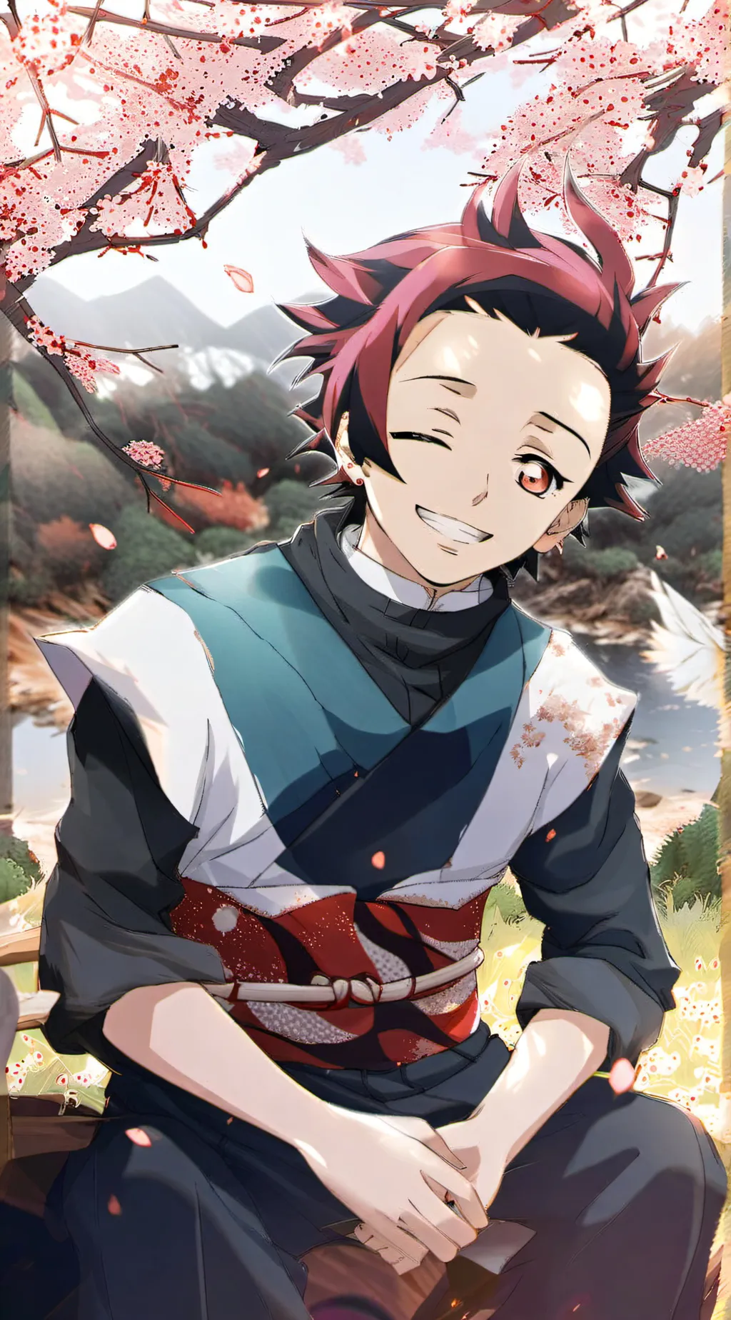 ai character: Tanjiro background