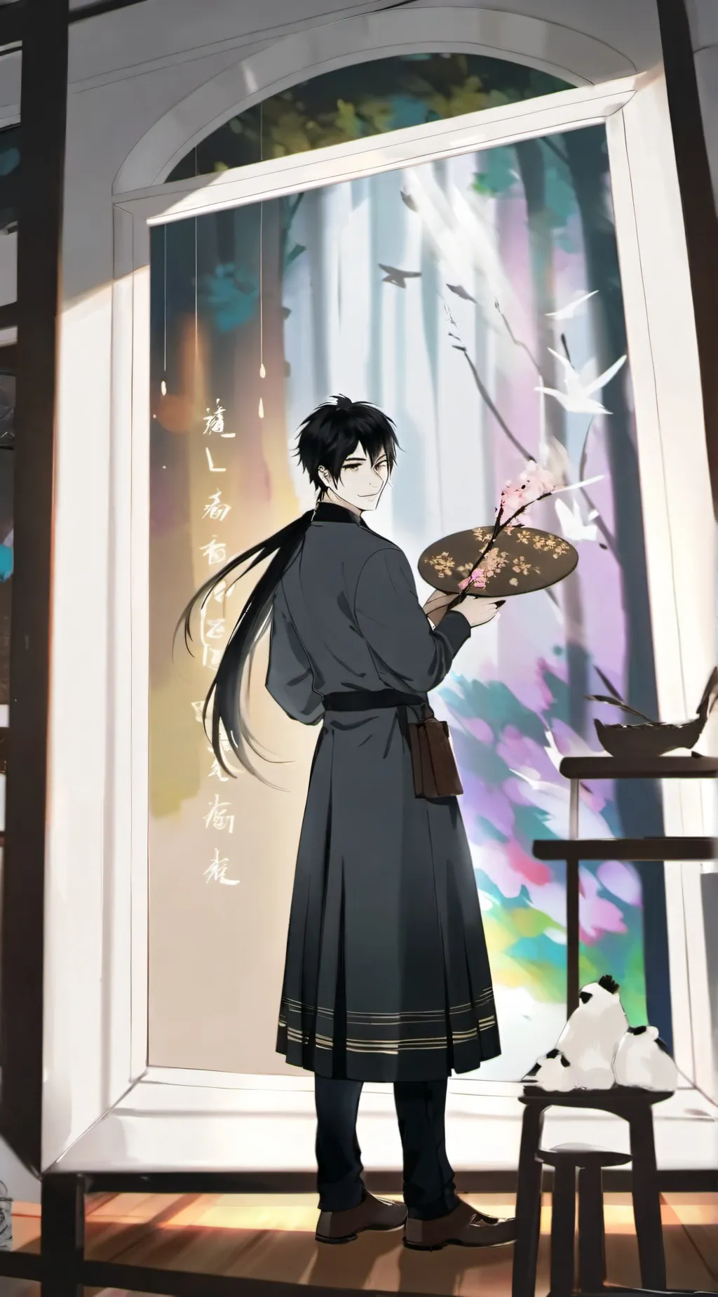 ai character: bacon sensei  background