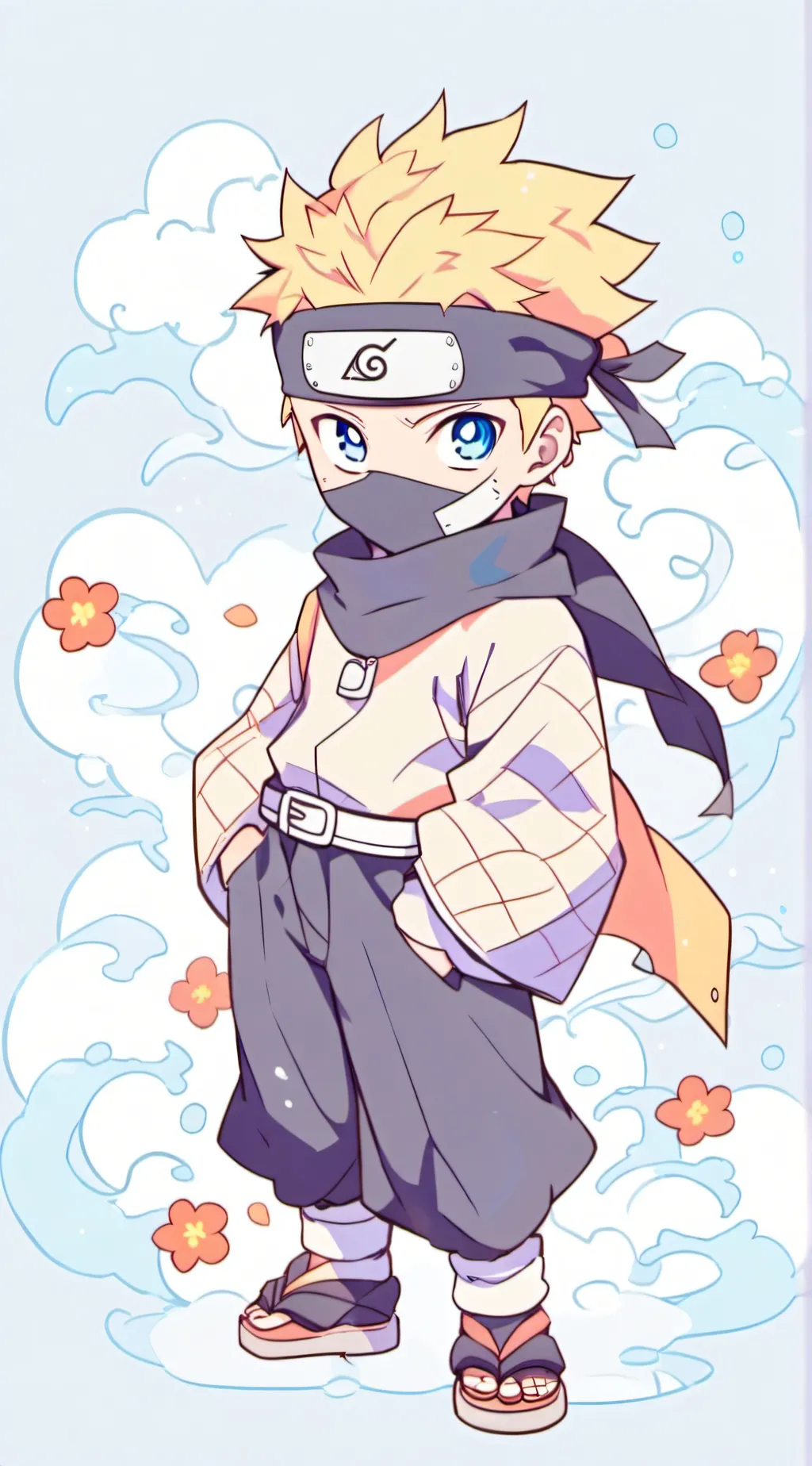 ai character: Naruto(chibi ver)  background