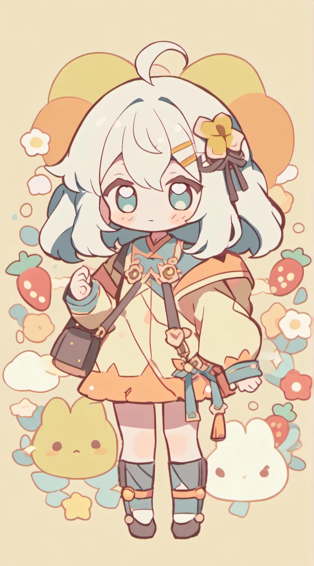 ai character: Flower background