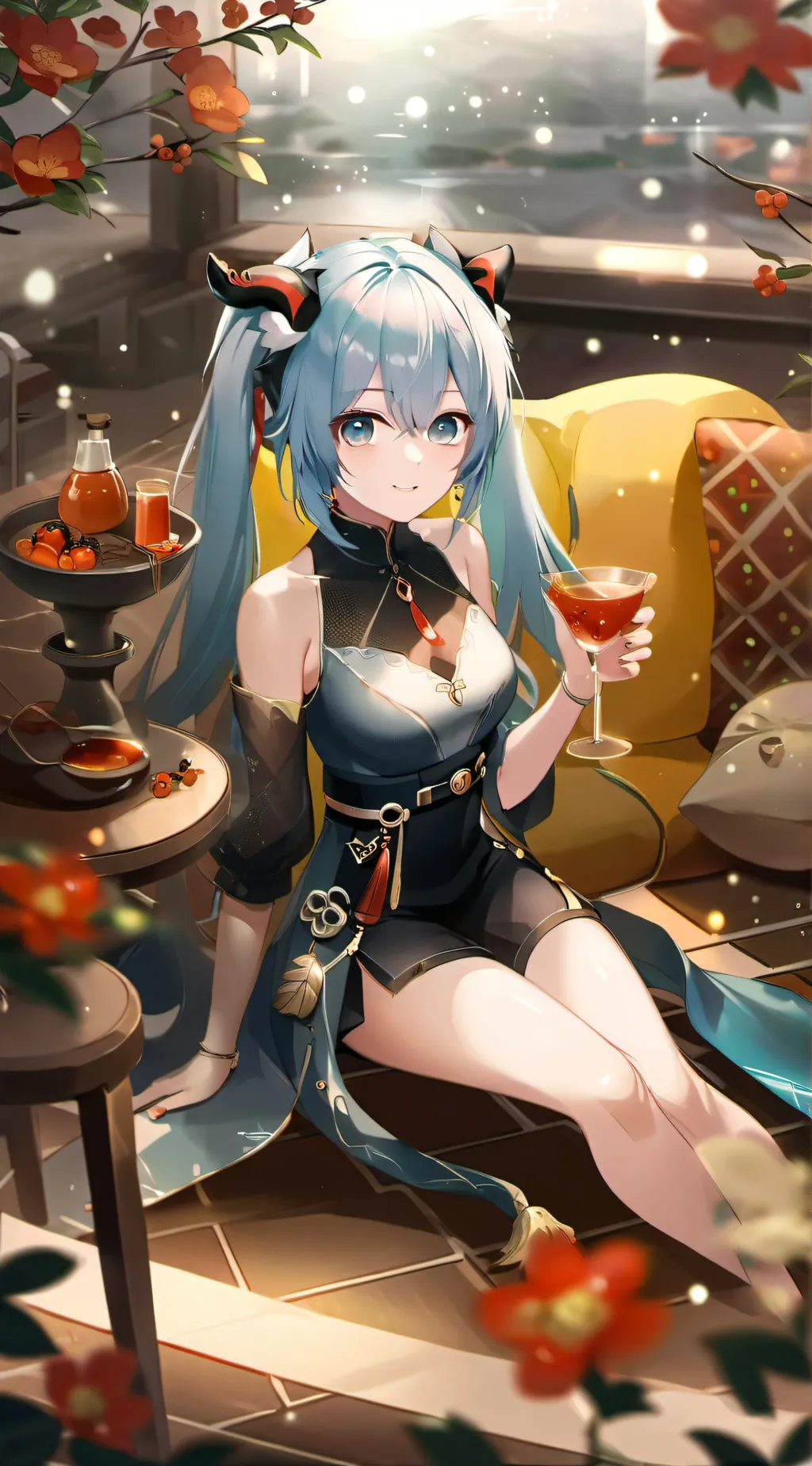 ai character: Miku Hatsune  background