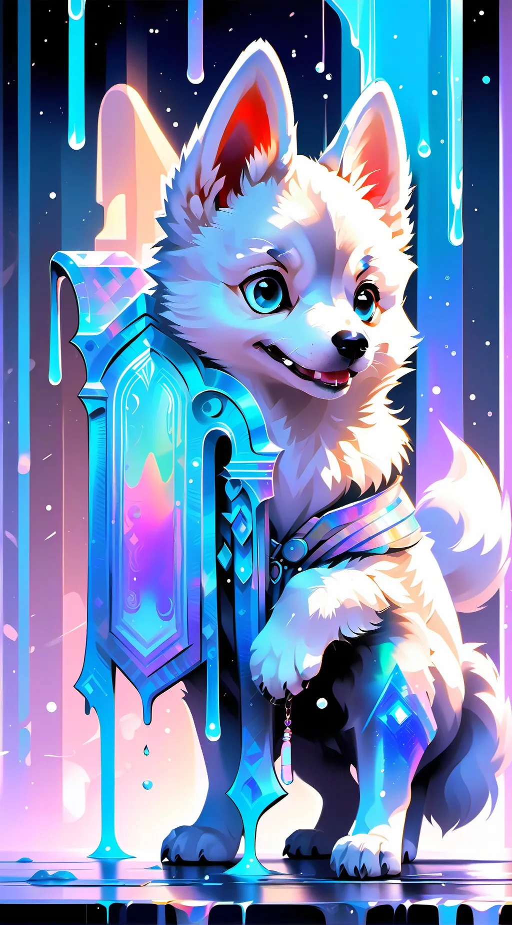 ai character: dog background