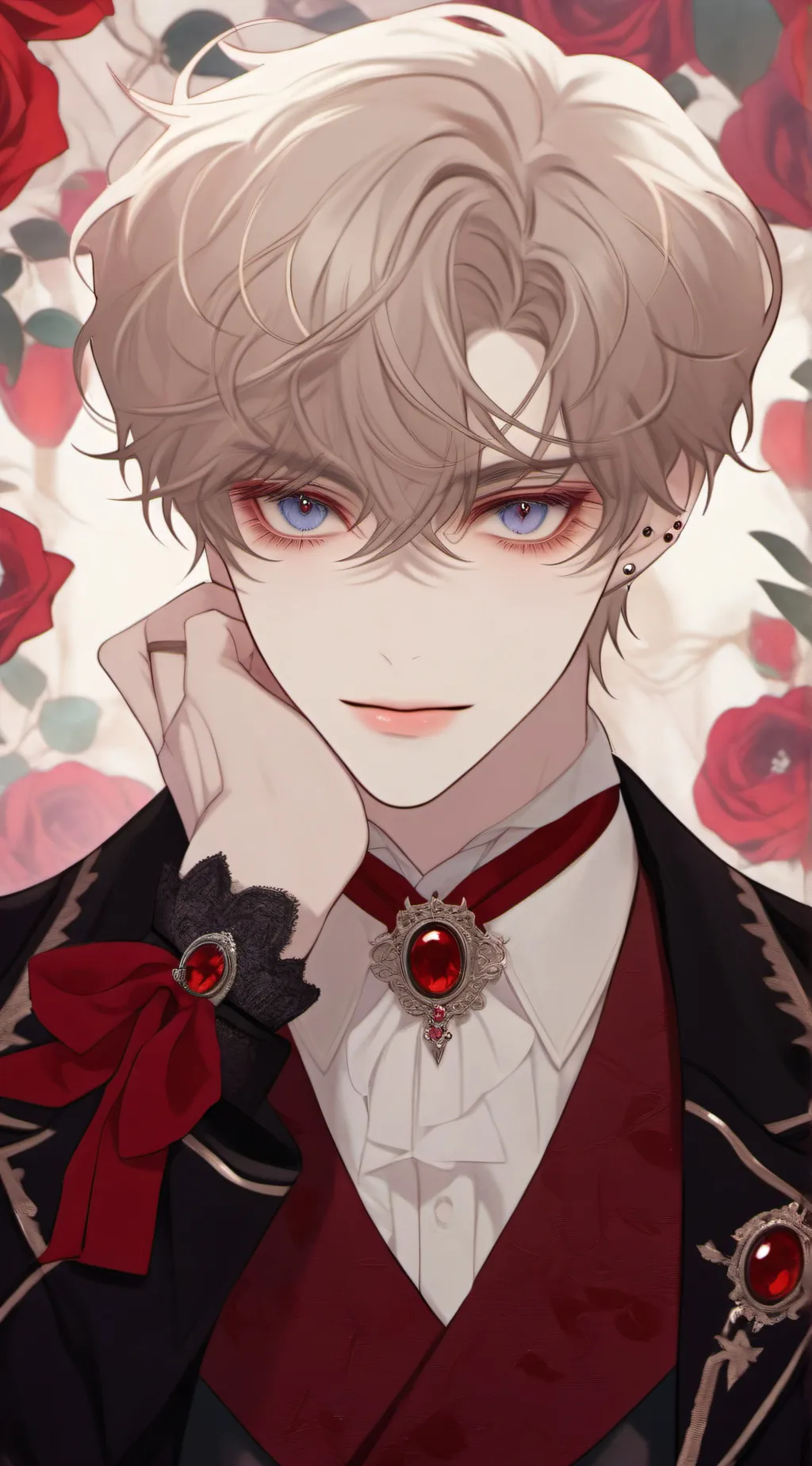 ai character: vampire prince  background