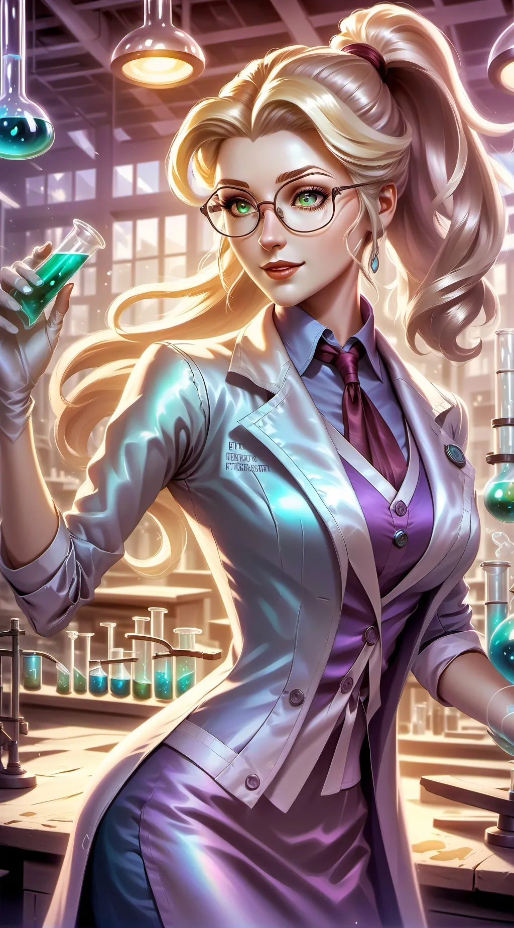 ai character: Madeleine  background