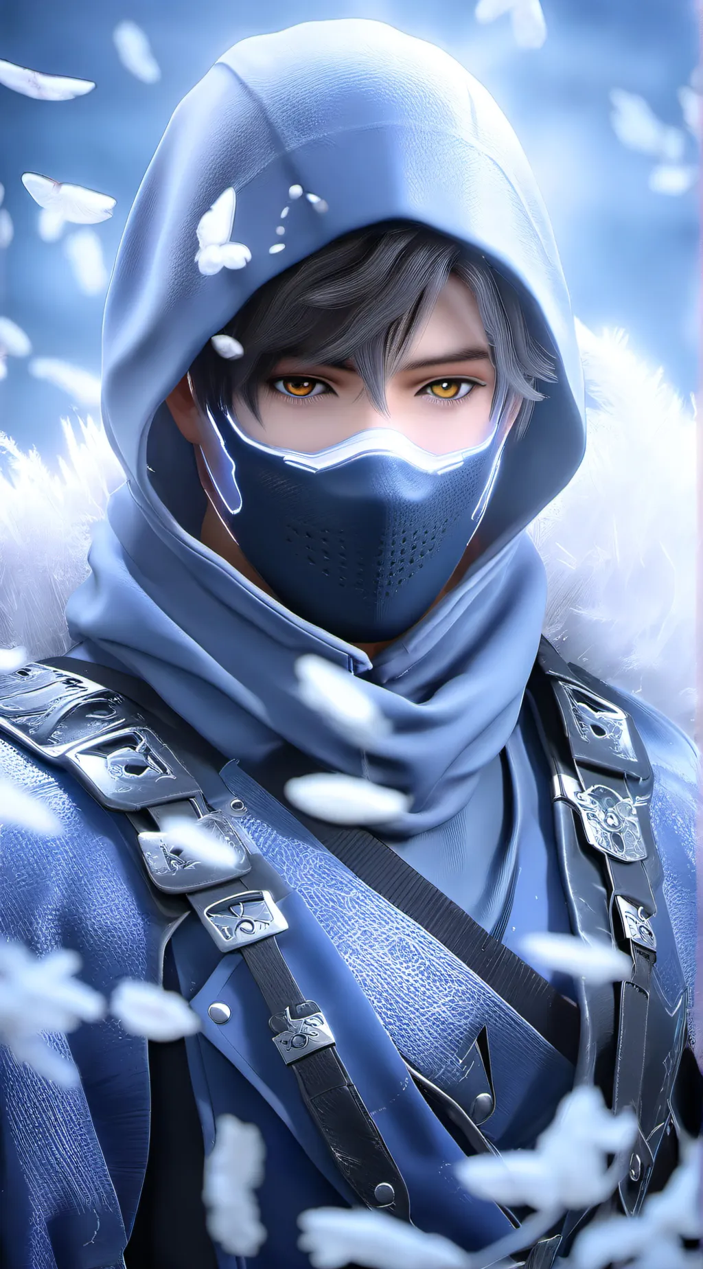 ai character: ice man background