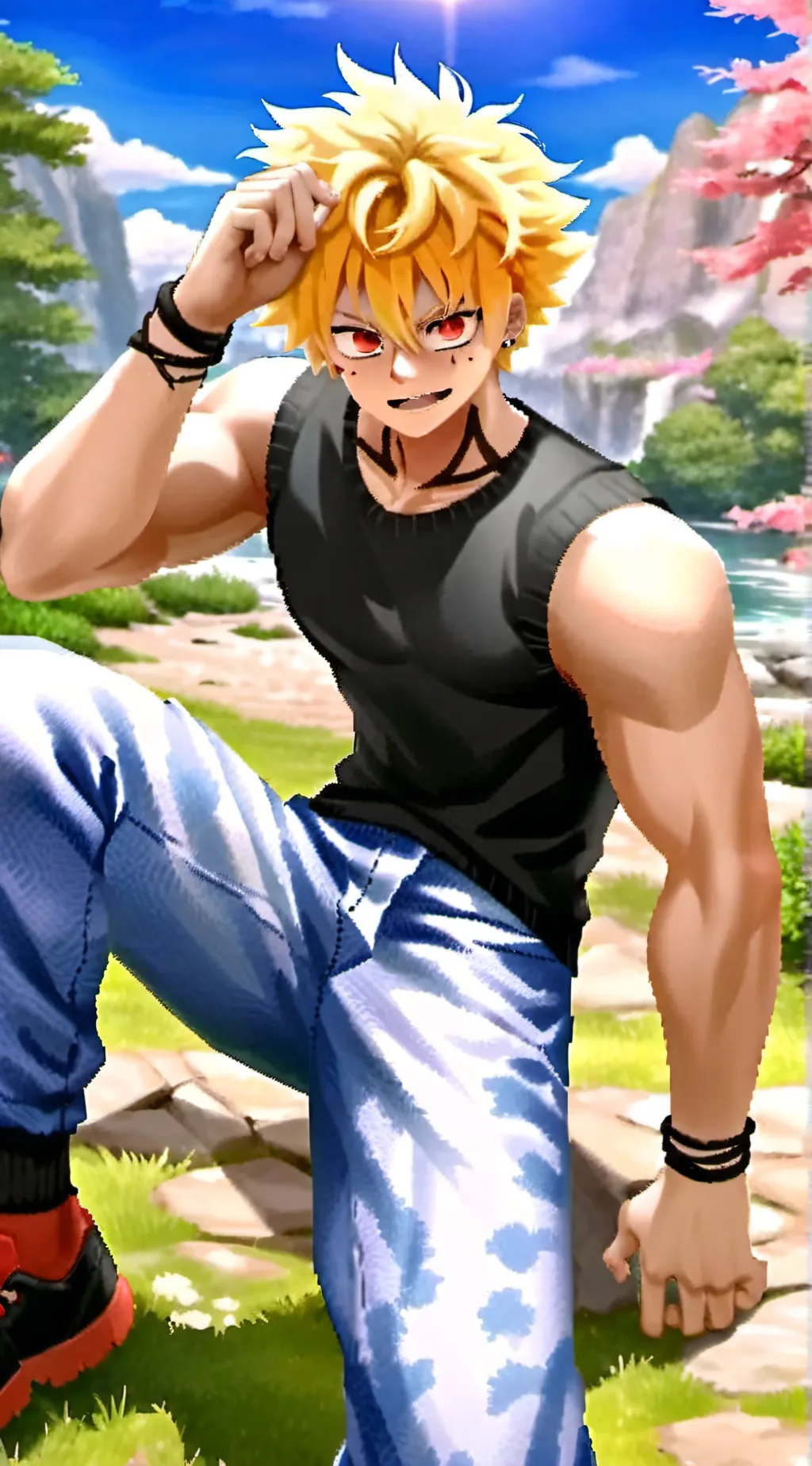 ai character: bakugo background