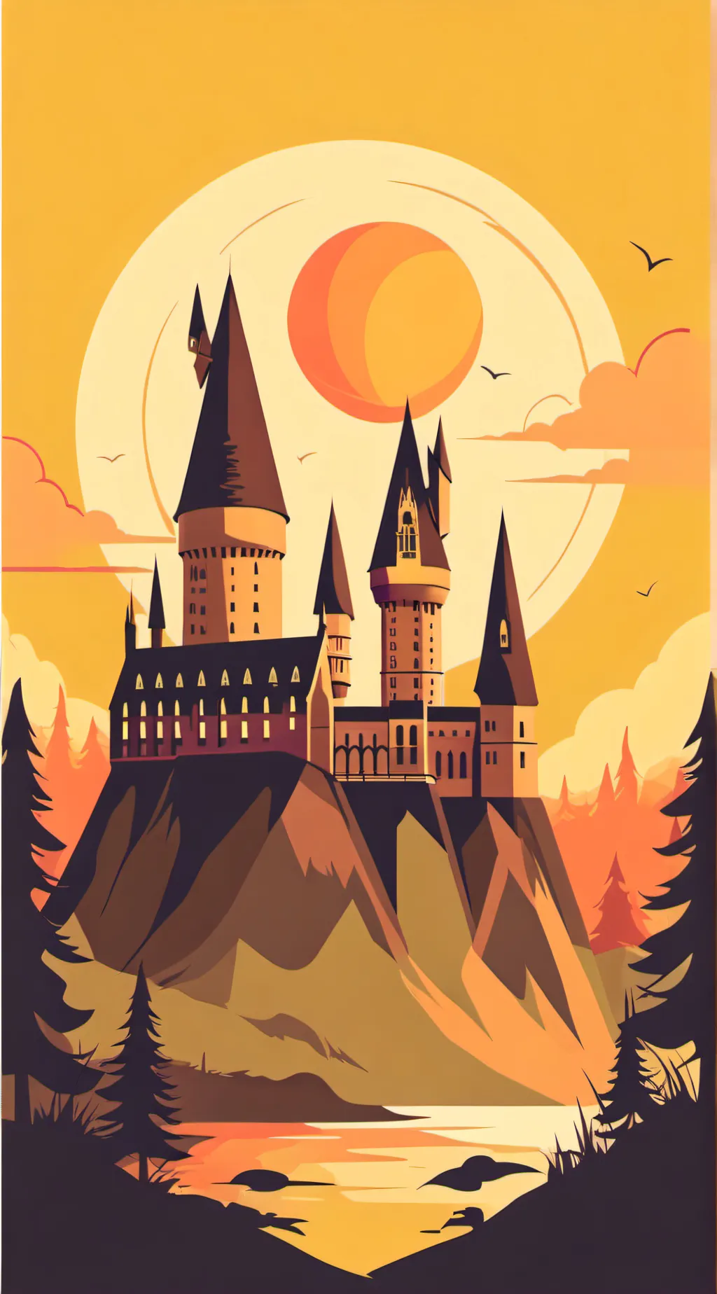 ai character: Hogwarts  background
