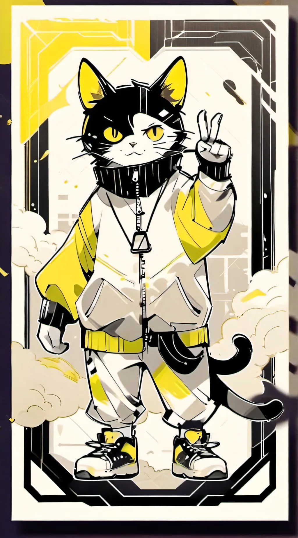 ai character: yo cat background