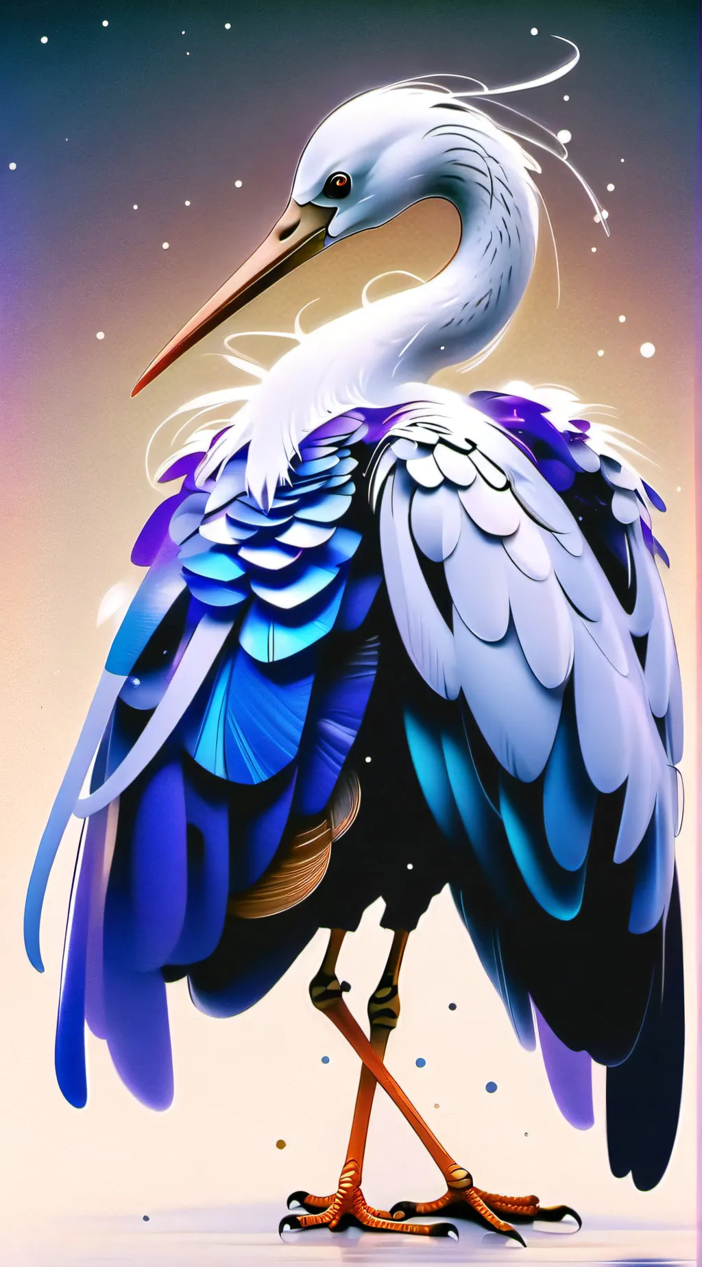 ai character: Lena the crane background