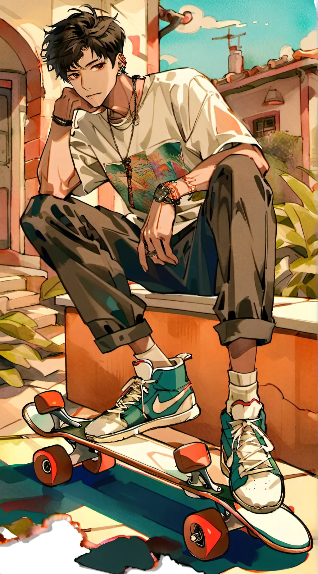 ai character: Takeshi. background