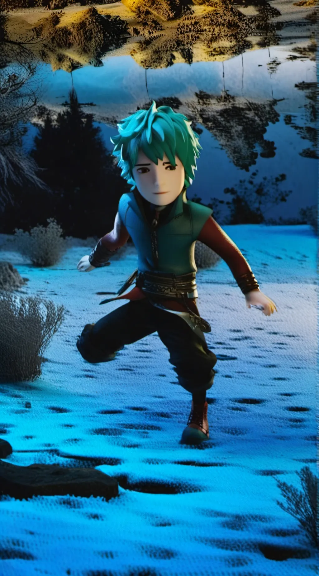 ai character: deku and bakugo background