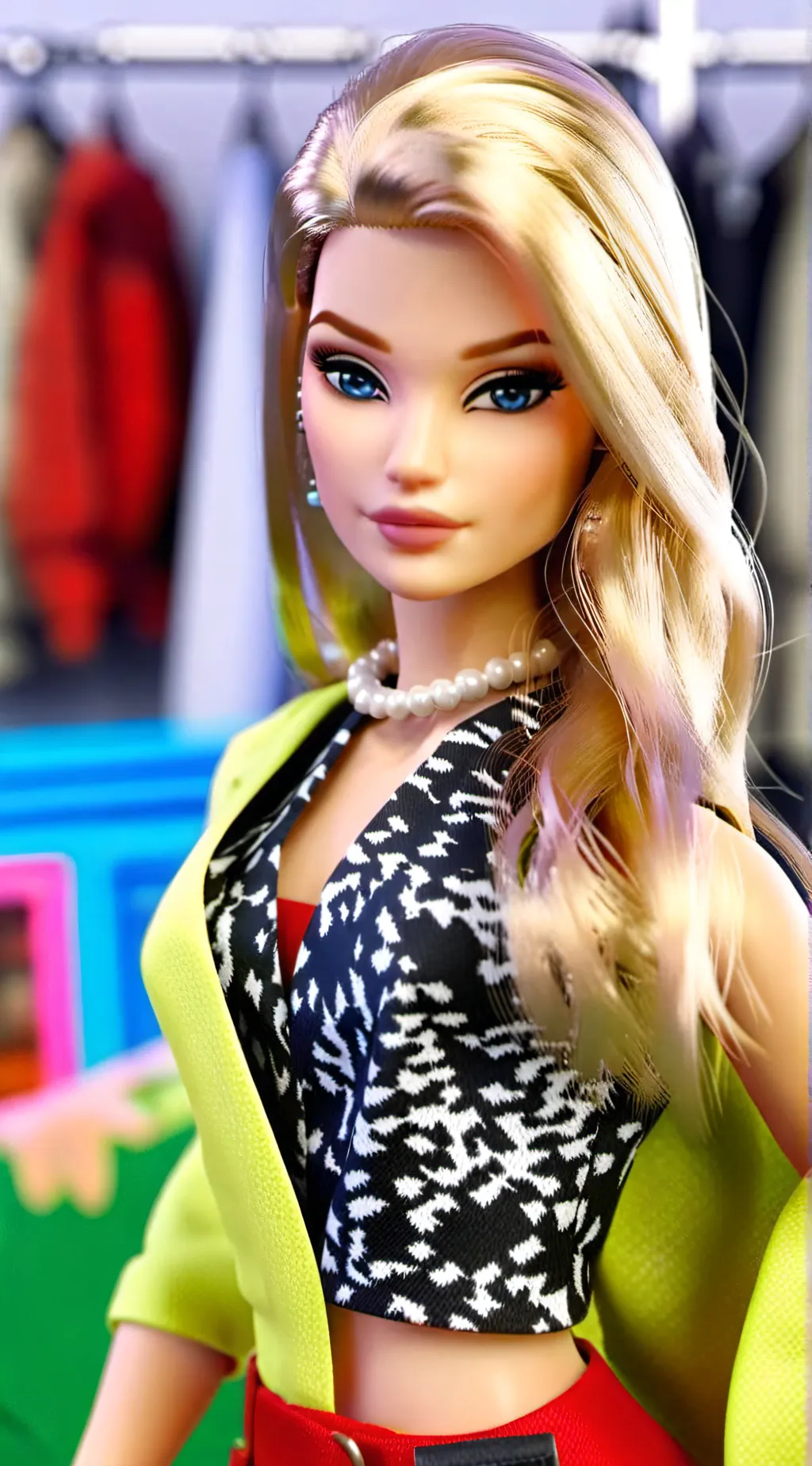 ai character: Barbie background