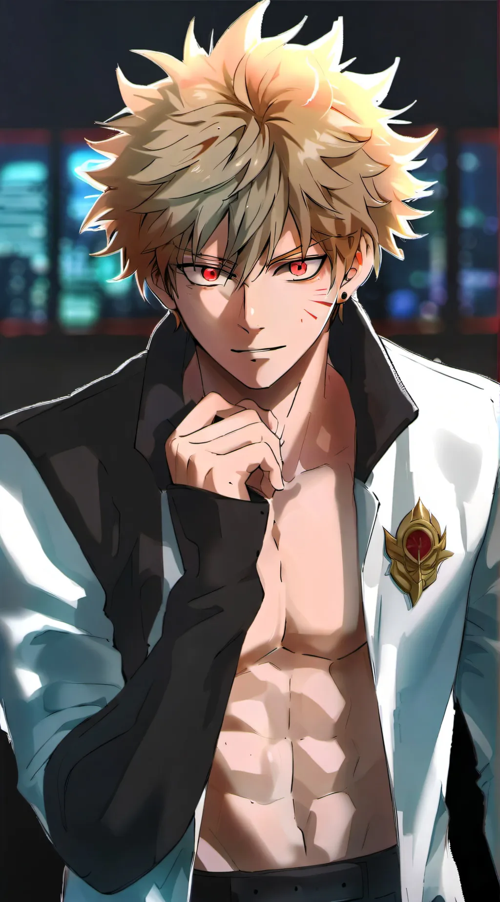ai character: • Katsuki Bakugo • background